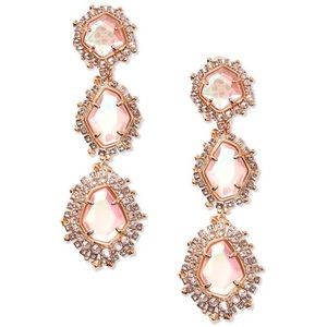 Kendra Scott Aria Statement Earrings in rose gold.